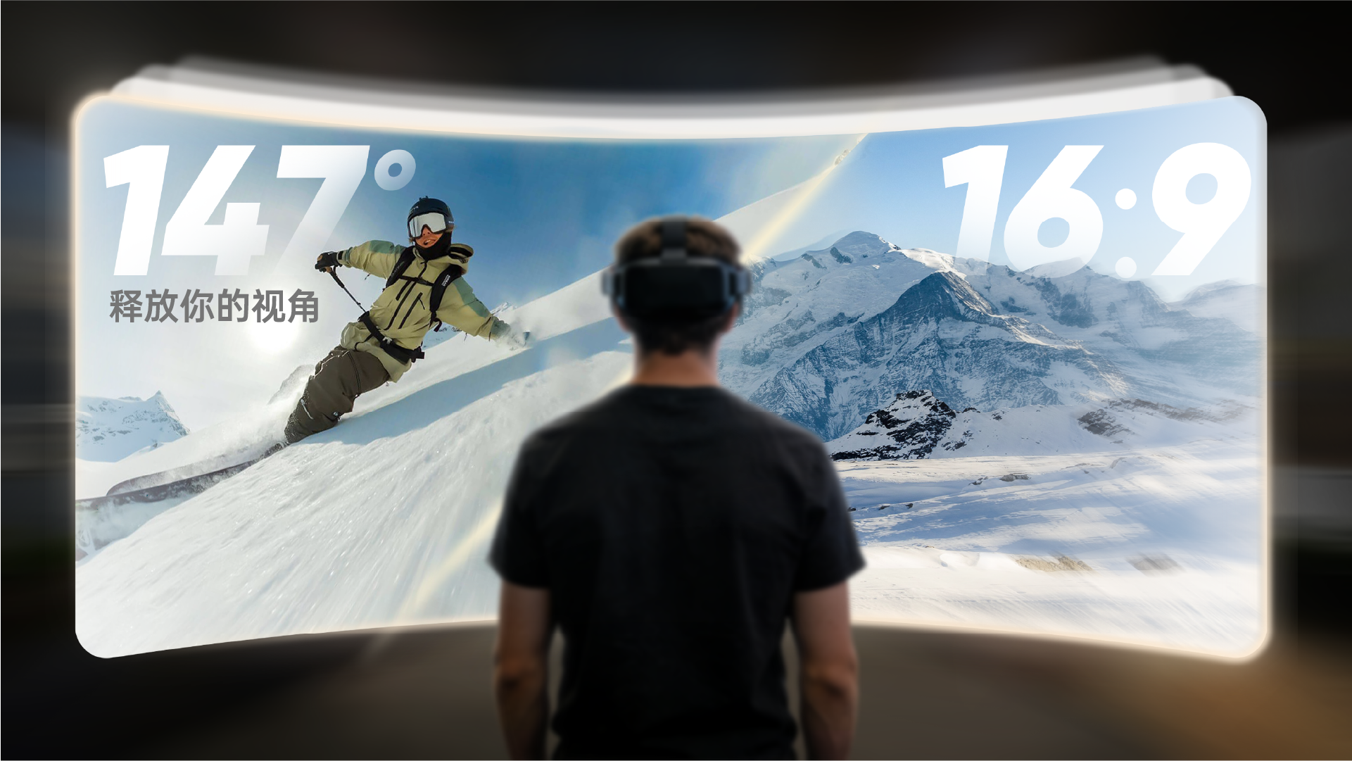  147° ultra-wide field of view