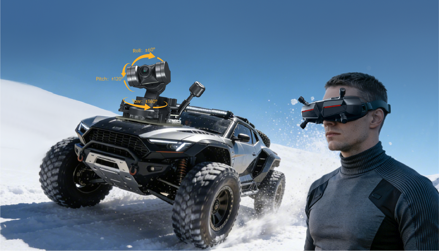 Three-axis head tracking, responsive and lag-free. 